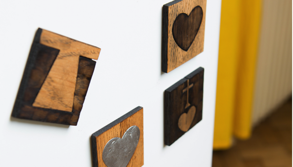 Magnetky vyrobené opaľovaním a liatim kovu.