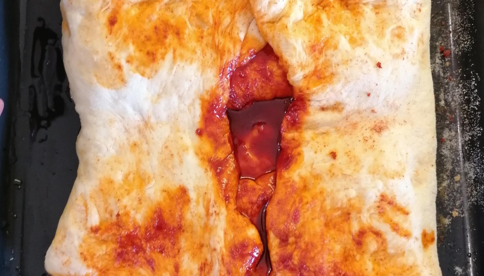 Ceso na plechu pred pečením